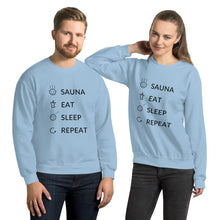Load image into Gallery viewer, Sauna Eat Sleep Repeat Unisex Sweatshirt