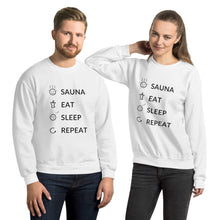Load image into Gallery viewer, Sauna Eat Sleep Repeat Unisex Sweatshirt