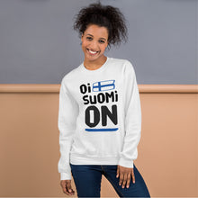 Load image into Gallery viewer, Oi Suomi on Unisex Sweatshirt