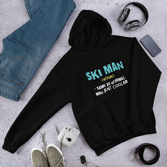 Ski Man Finnish Nature Hoodie - alternate view - Very Finnish Problems