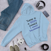 Load image into Gallery viewer, 99.9 chance of salmiakki Unisex Hoodie