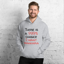 Load image into Gallery viewer, 99.9 chance of makkara Unisex Hoodie