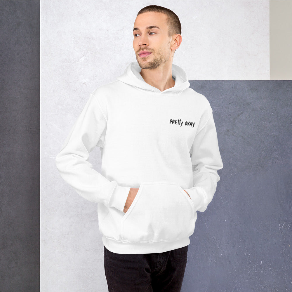 Pretty Okay Embroidered Unisex Hoodie - Finnish hoodie from Very Finnish Problems