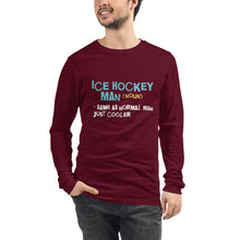Load image into Gallery viewer, Ice hockey man Male Long Sleeve Tee