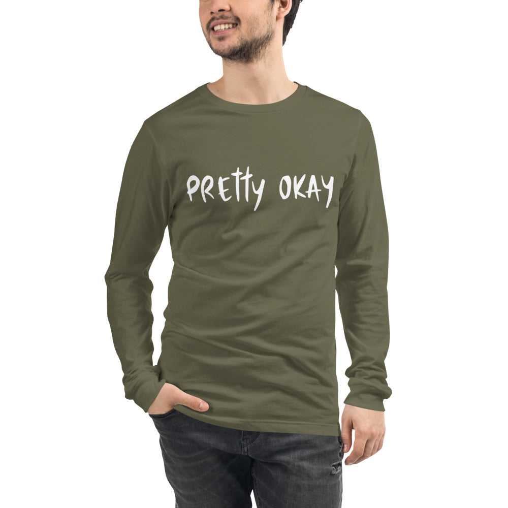 Pretty Okay Finnish Humour Long Sleeve Tee - Finnish long sleeve tee from Very Finnish Problems