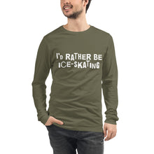 Load image into Gallery viewer, I'd rather be ice-skating Unisex Long Sleeve Tee