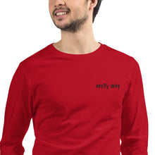 Load image into Gallery viewer, Pretty okay Embroidered Long Sleeve Tee