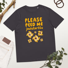 Load image into Gallery viewer, Feed me joulutorttu Unisex organic cotton t-shirt