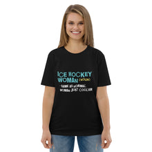 Load image into Gallery viewer, Ice Hockey Woman organic cotton t-shirt