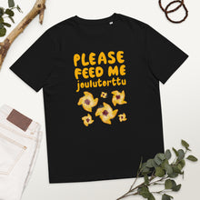 Load image into Gallery viewer, Feed me joulutorttu Unisex organic cotton t-shirt