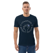 Load image into Gallery viewer, Champion blueberry picker Unisex organic cotton t-shirt