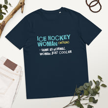 Load image into Gallery viewer, Ice Hockey Woman organic cotton t-shirt