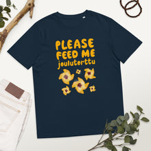 Load image into Gallery viewer, Feed me joulutorttu Unisex organic cotton t-shirt