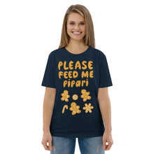 Load image into Gallery viewer, Feed me pipari Unisex organic cotton t-shirt