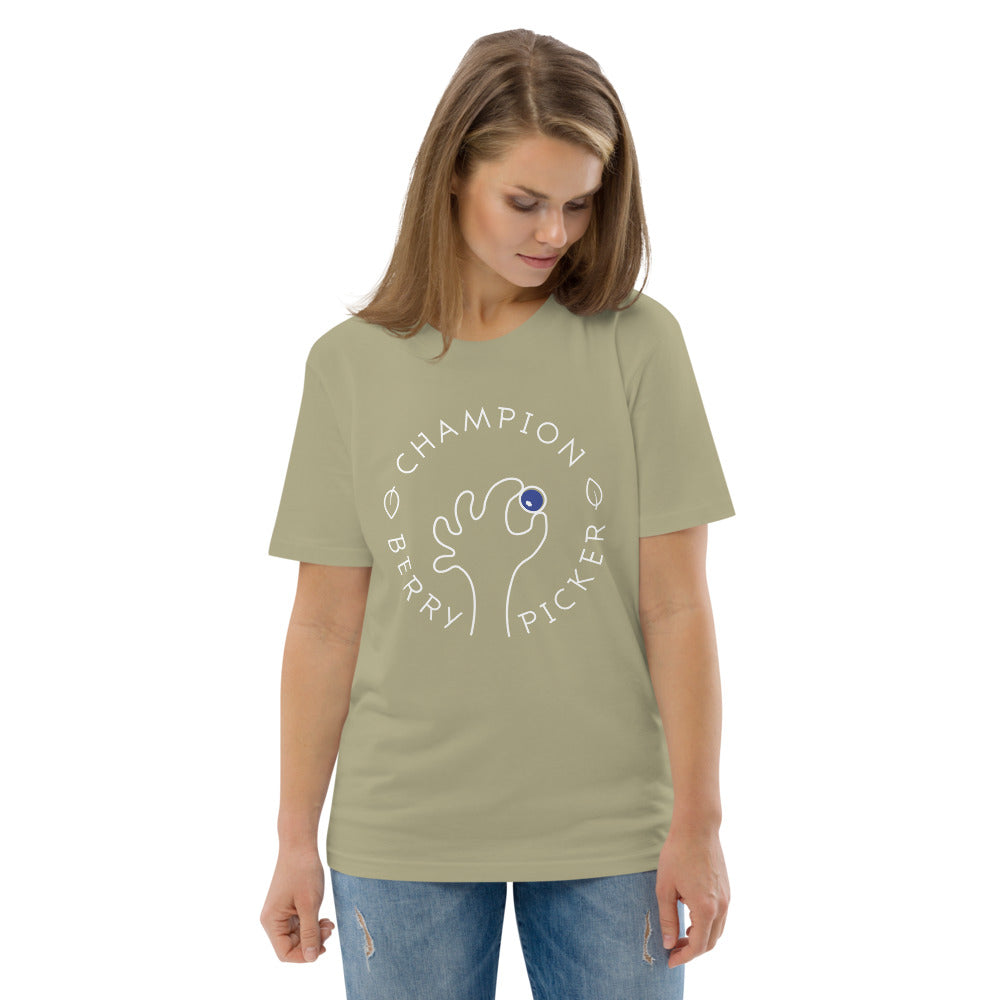 Champion blueberry picker Finnish Organic T-Shirt - Finnish t-shirt from Very Finnish Problems