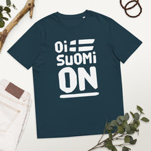 Load image into Gallery viewer, Oi suomi on Unisex organic cotton t-shirt