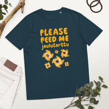 Load image into Gallery viewer, Feed me joulutorttu Unisex organic cotton t-shirt