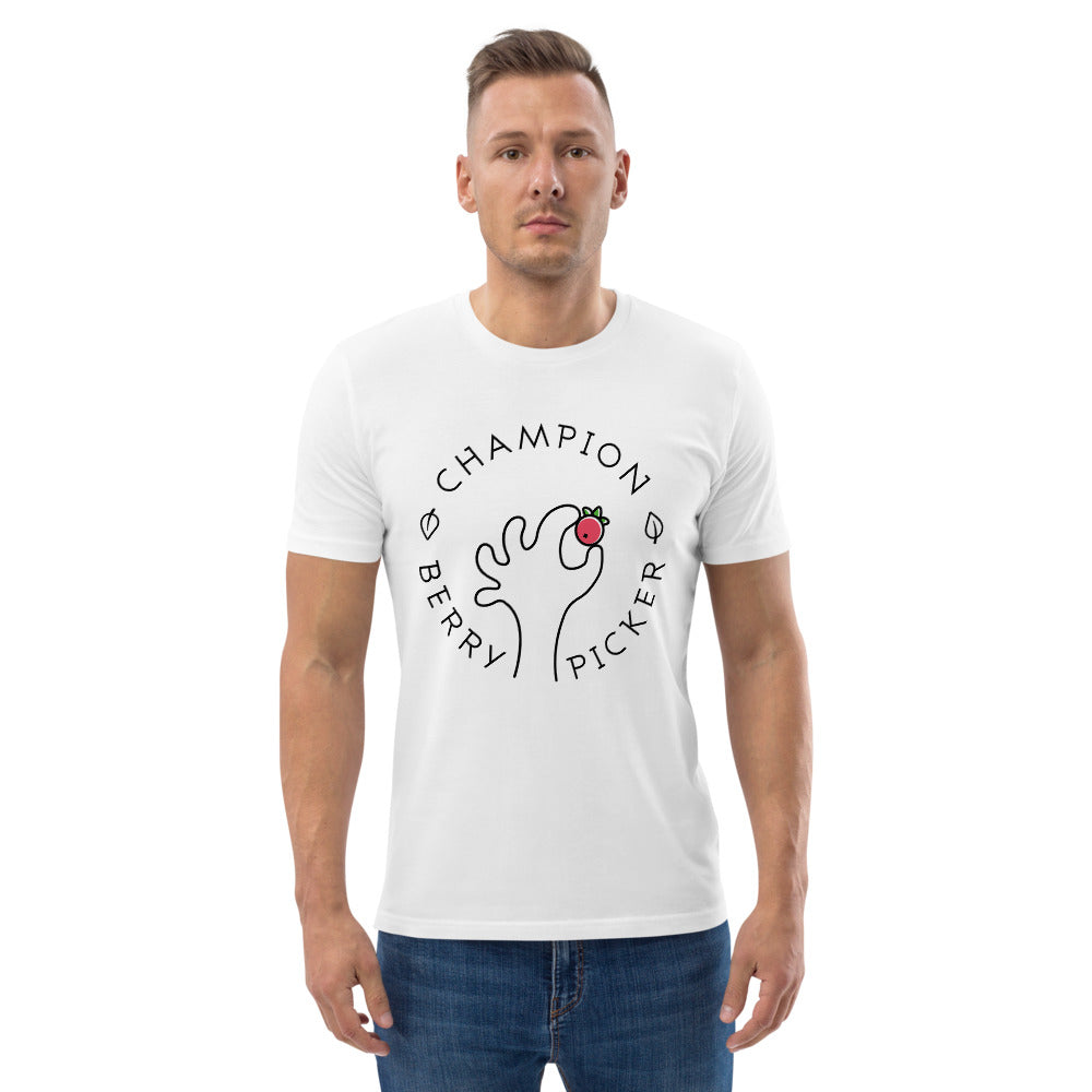 Champion Berry Picker Finnish Organic T-Shirt - Finnish t-shirt from Very Finnish Problems