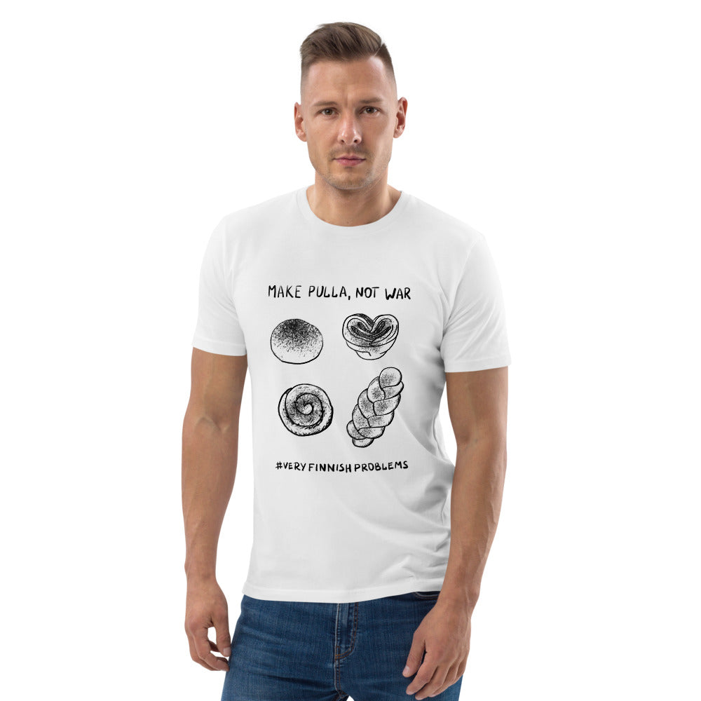 Make pulla not war Finnish Organic Food T-Shirt - Finnish t-shirt from Very Finnish Problems