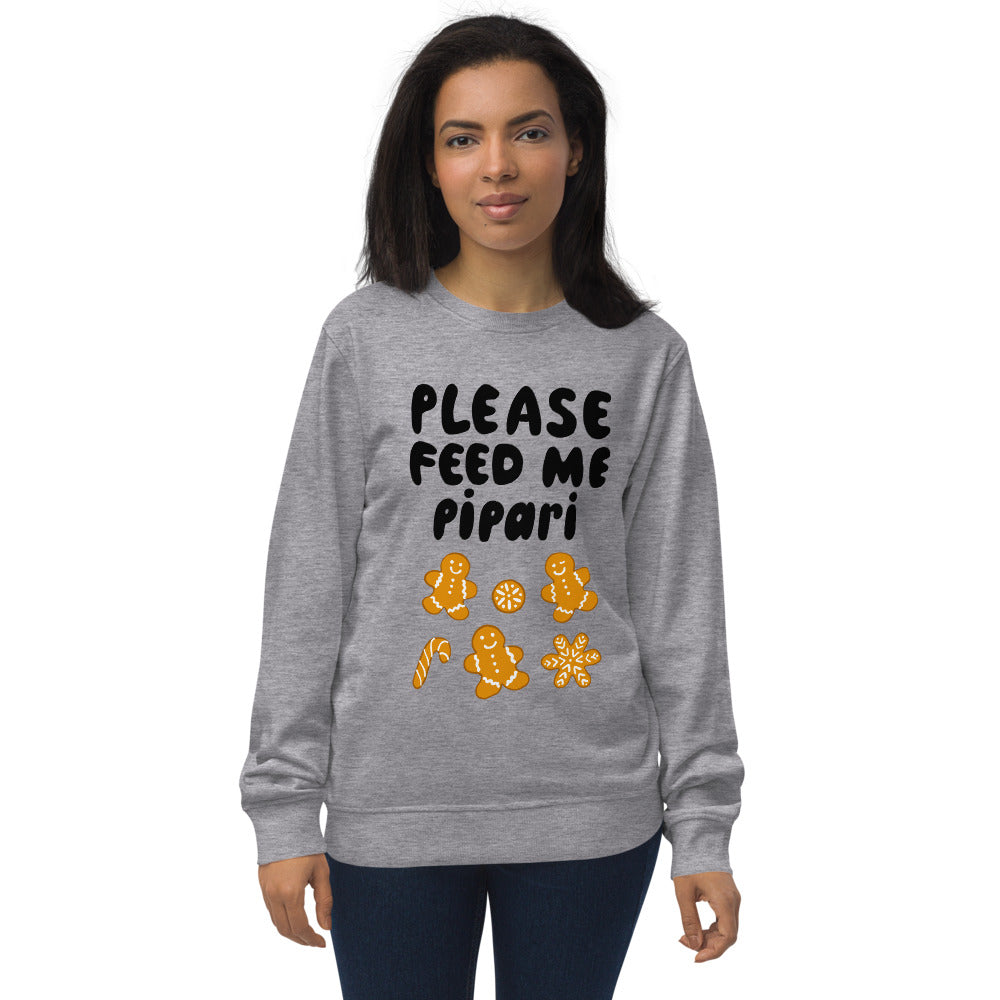 Feed me pipari organic Finnish Holiday Sweatshirt - Finnish sweatshirt from Very Finnish Problems