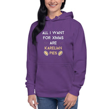 Load image into Gallery viewer, All I want for Xmas are Karelian pies Unisex Hoodie