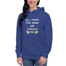 Load image into Gallery viewer, All I want for Xmas are Karelian pies Unisex Hoodie