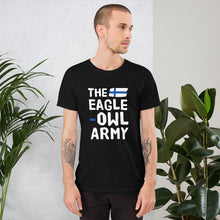 Load image into Gallery viewer, The eagle-owl army Finnish Sports T-Shirt - Finnish t-shirt from Very Finnish Problems