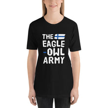 Load image into Gallery viewer, The eagle-owl army Finnish Sports T-Shirt - Finnish t-shirt from Very Finnish Problems