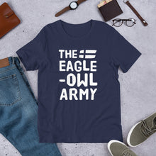 Load image into Gallery viewer, The eagle-owl army Finnish Sports T-Shirt - alternate view - Very Finnish Problems