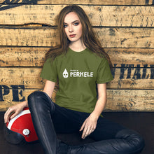 Load image into Gallery viewer, Powered by perkele Unisex T-Shirt