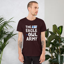 Load image into Gallery viewer, The eagle-owl army Finnish Sports T-Shirt - Finnish t-shirt from Very Finnish Problems
