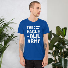 Load image into Gallery viewer, The eagle-owl army Finnish Sports T-Shirt - Finnish t-shirt from Very Finnish Problems