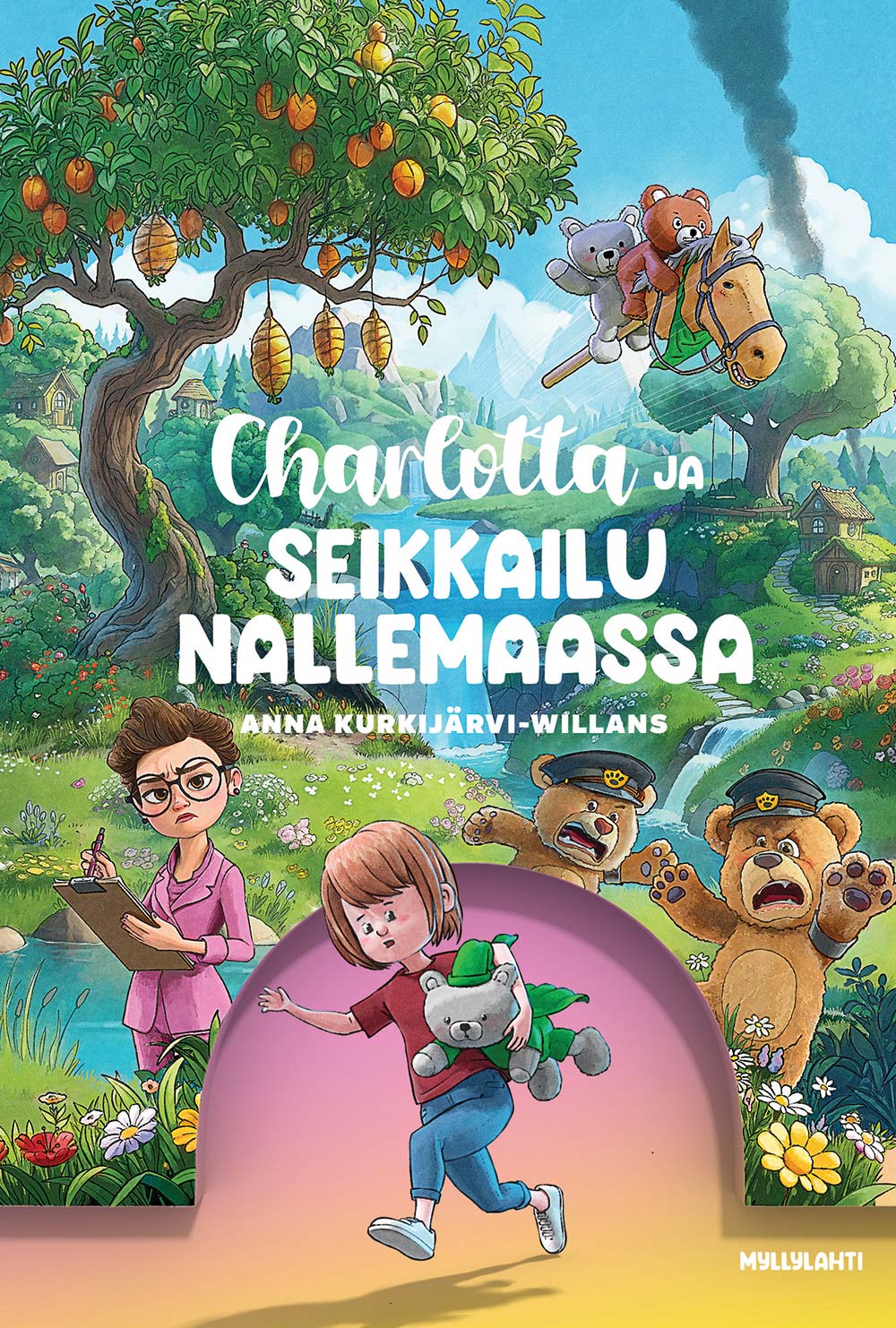 Charlotta ja Seikkailu Nallemaassa – Signeerattu suomenkielinen lastenkirja (kovakantinen, ikäsuositus 6–10 vuotta)