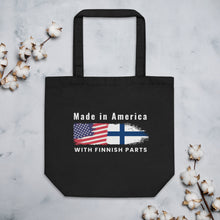 Load image into Gallery viewer, Made in America with Finnish part Eco Tote Bag
