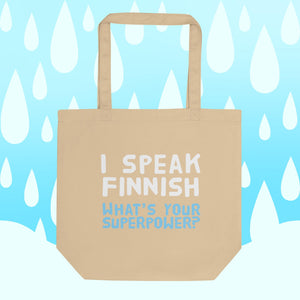 I speak Finnish eco tote bag