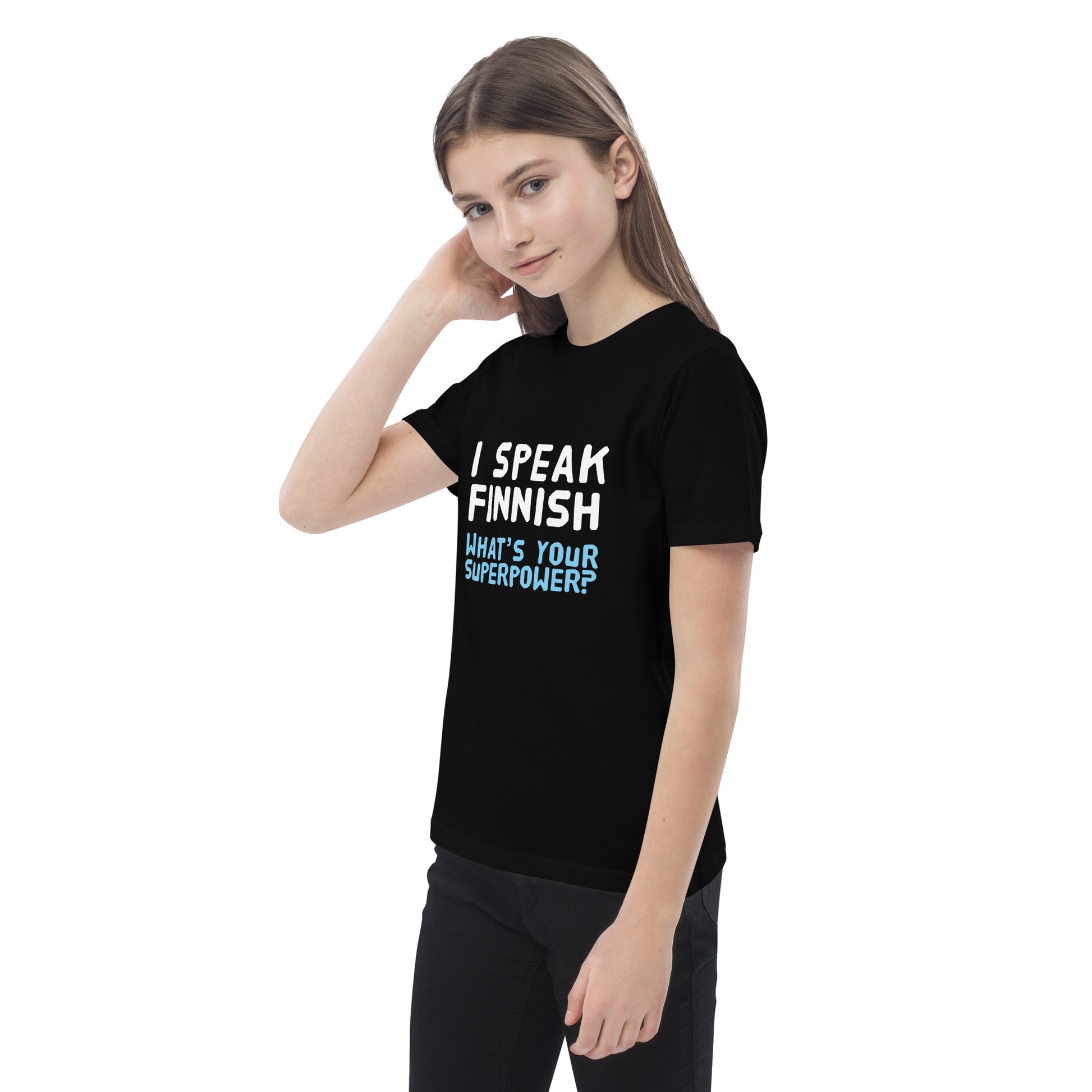 I speak Finnish organic cotton Eco Kids T-Shirt - Finnish kids t-shirt from Very Finnish Problems