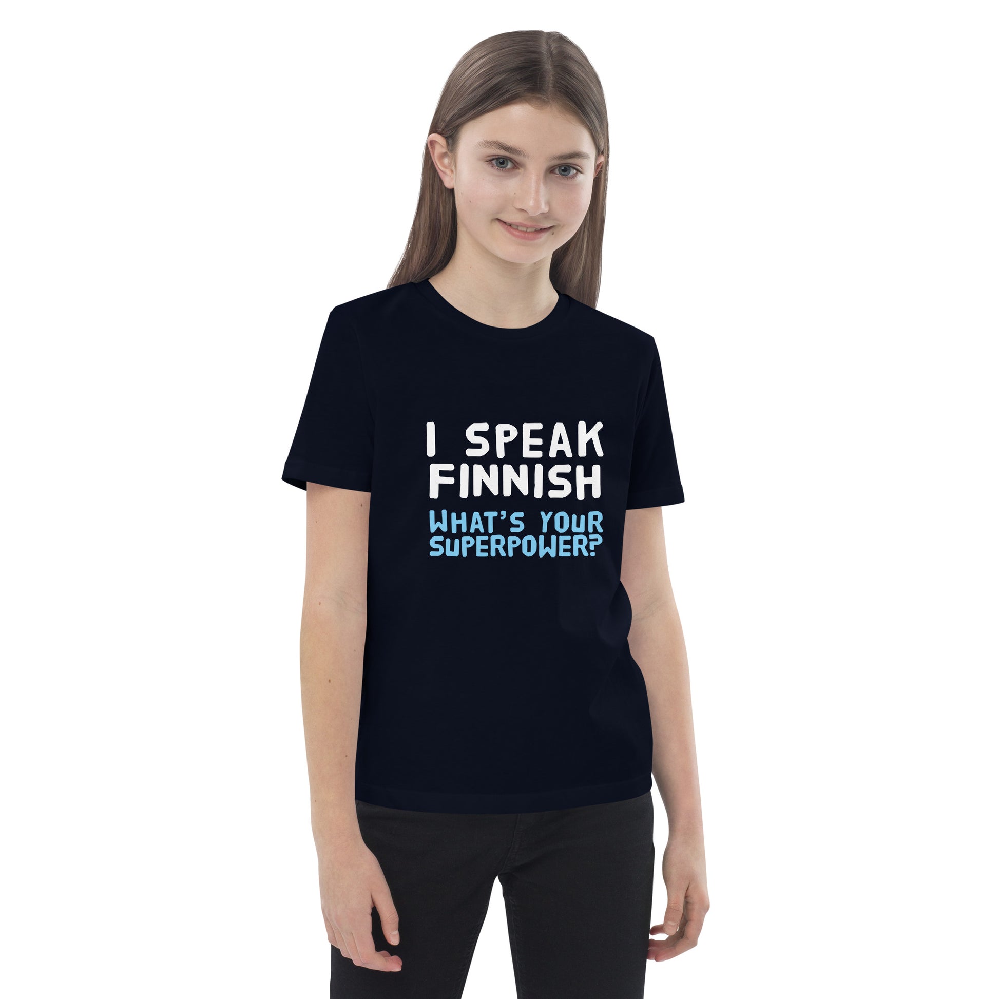 I speak Finnish organic cotton Eco Kids T-Shirt - Finnish kids t-shirt from Very Finnish Problems