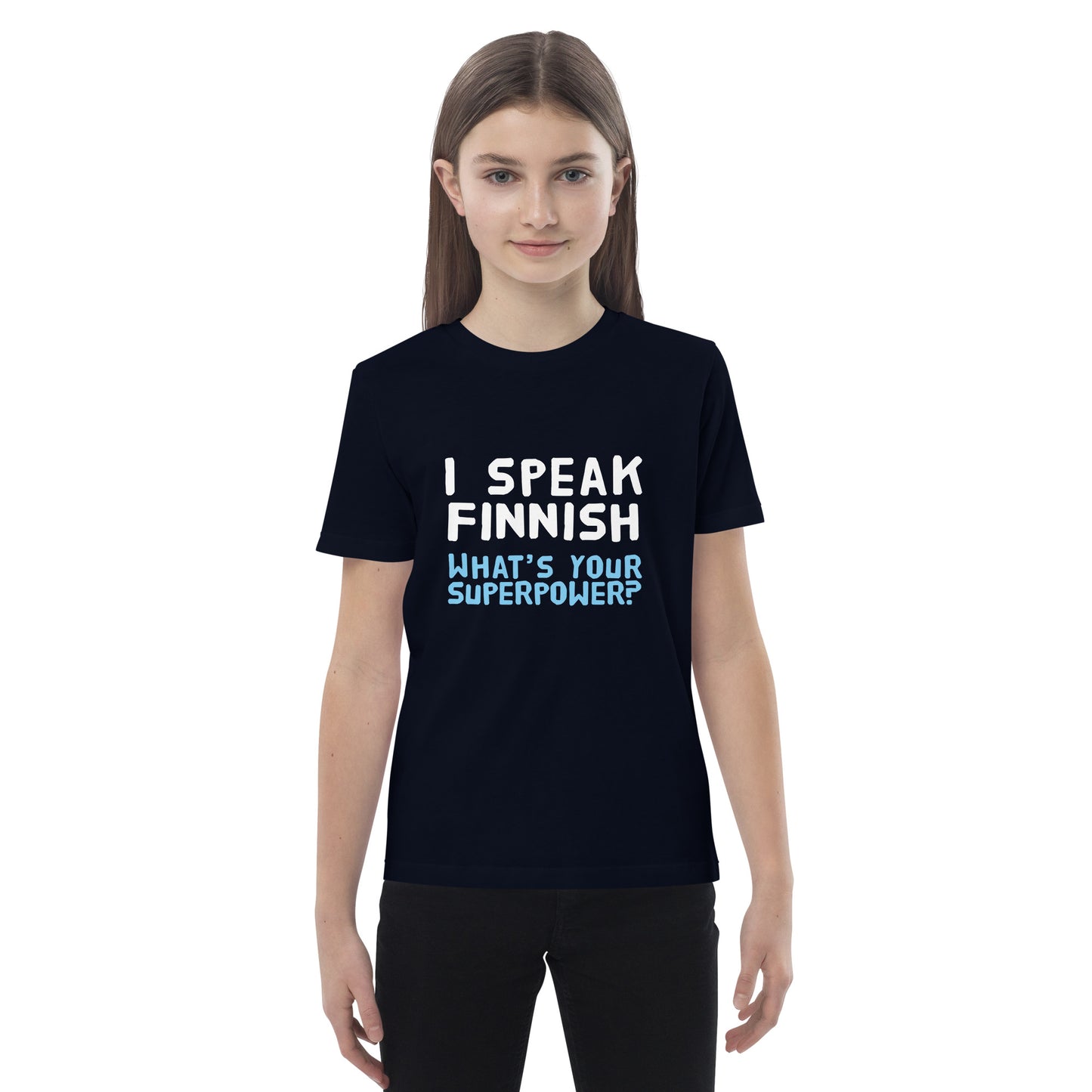 I speak Finnish organic cotton Eco Kids T-Shirt - Finnish kids t-shirt from Very Finnish Problems