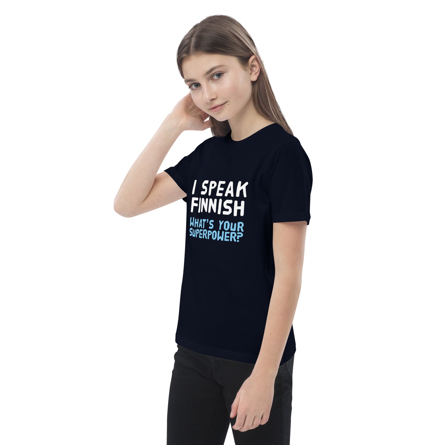 I speak Finnish organic cotton Eco Kids T-Shirt - Finnish kids t-shirt from Very Finnish Problems