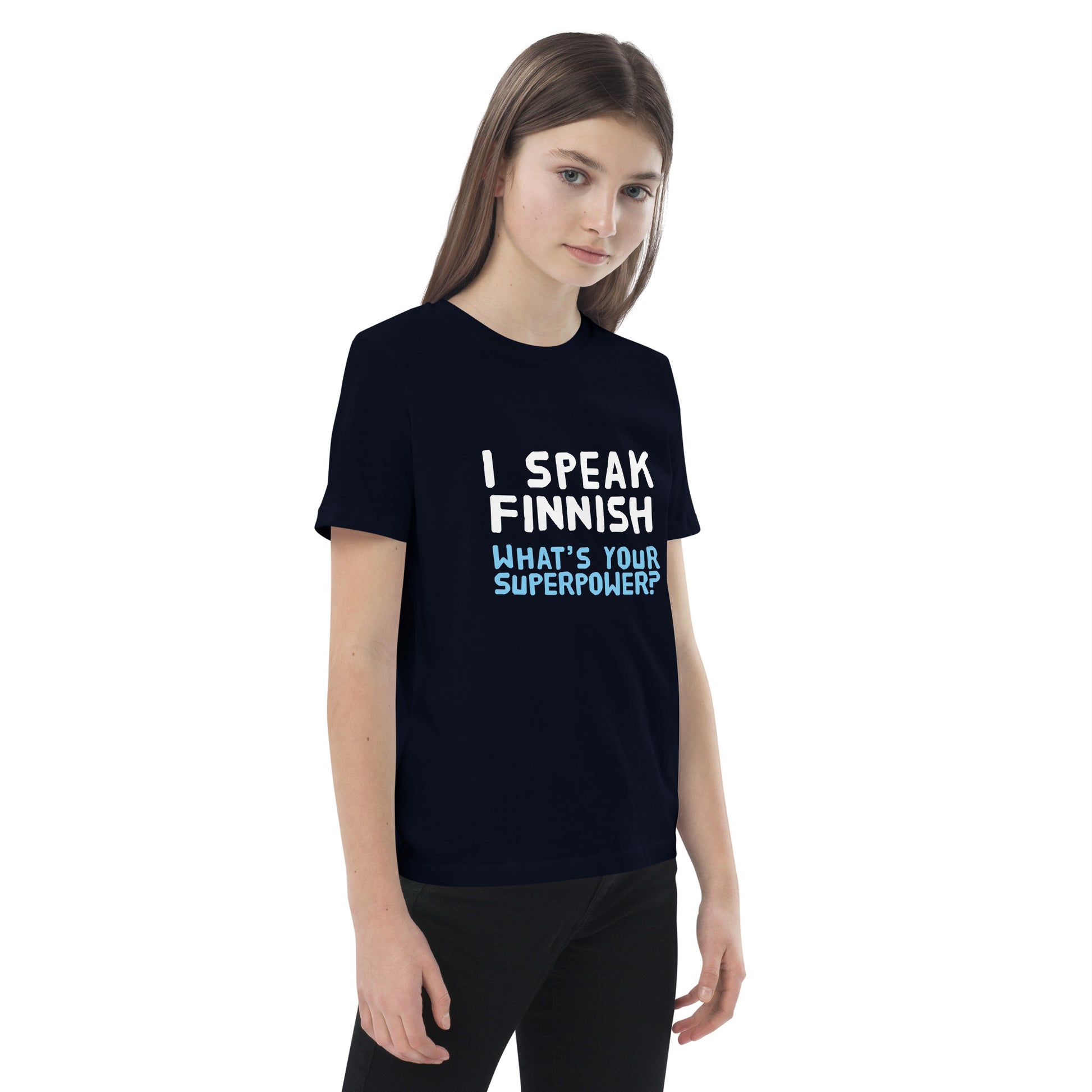 I speak Finnish organic cotton Eco Kids T-Shirt - Finnish kids t-shirt from Very Finnish Problems
