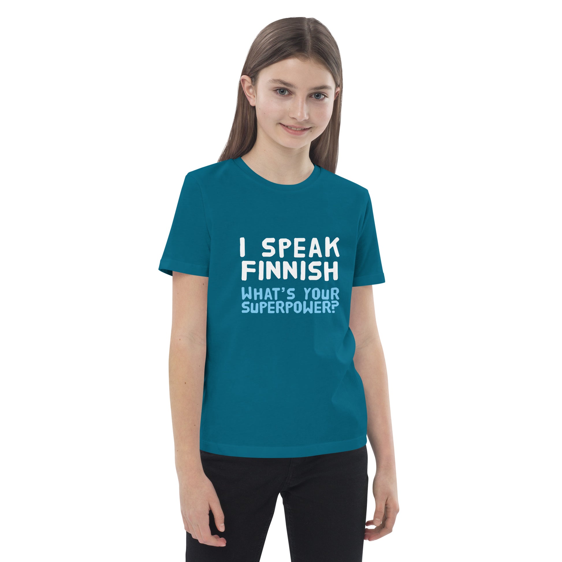 I speak Finnish organic cotton Eco Kids T-Shirt - Finnish kids t-shirt from Very Finnish Problems