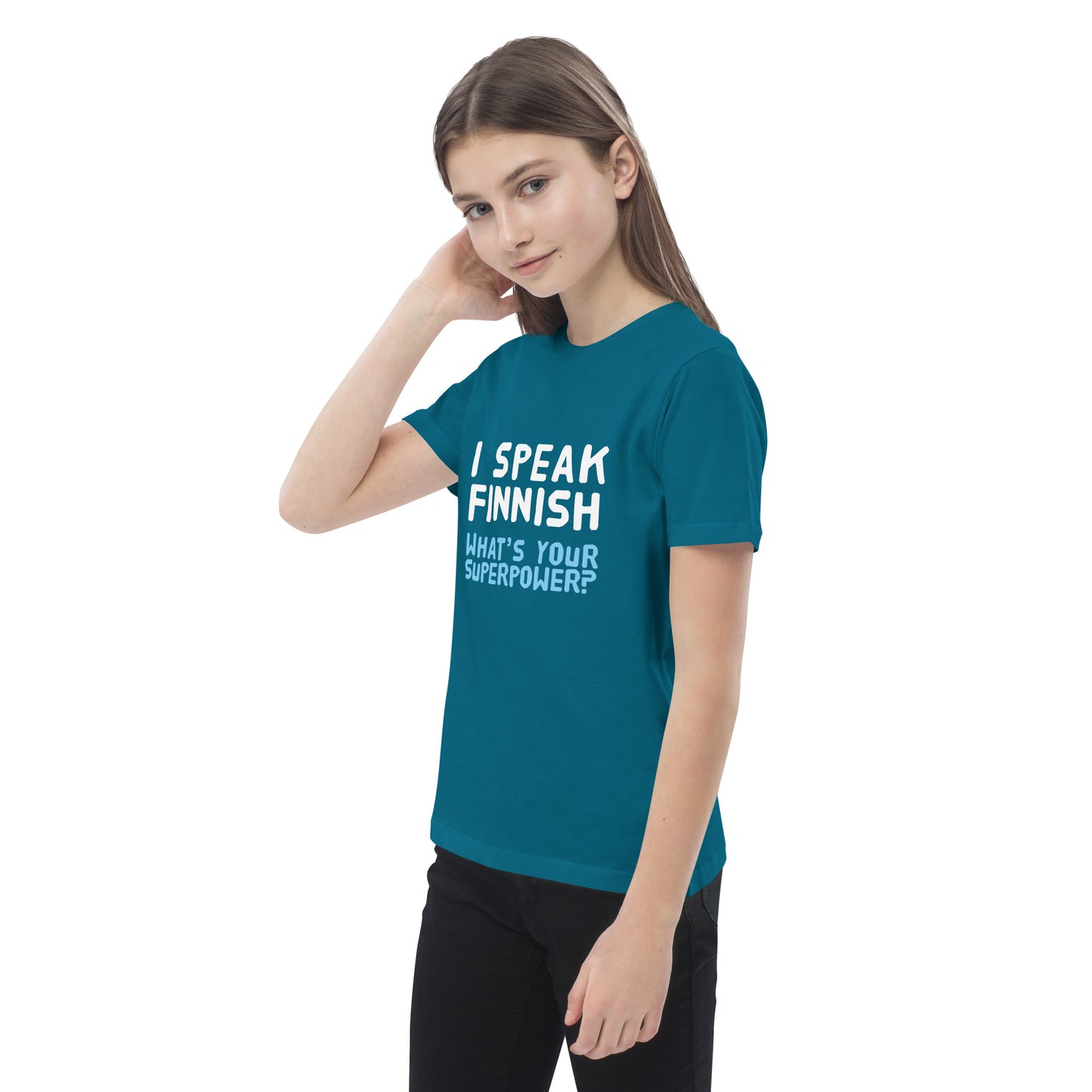 I speak Finnish organic cotton Eco Kids T-Shirt - Finnish kids t-shirt from Very Finnish Problems