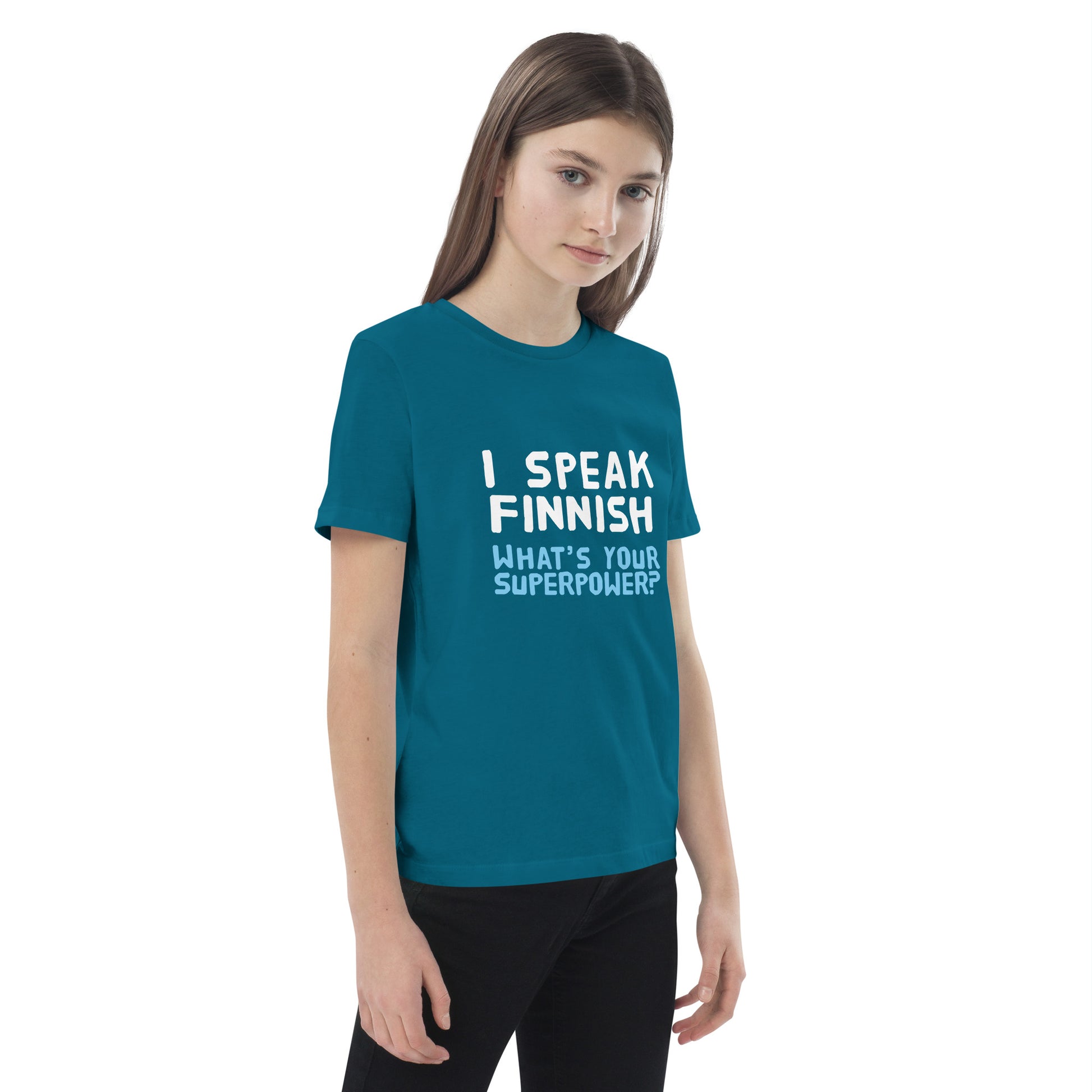 I speak Finnish organic cotton Eco Kids T-Shirt - Finnish kids t-shirt from Very Finnish Problems