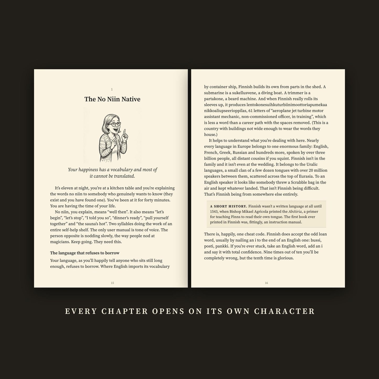 A chapter opening spread from inside the guide