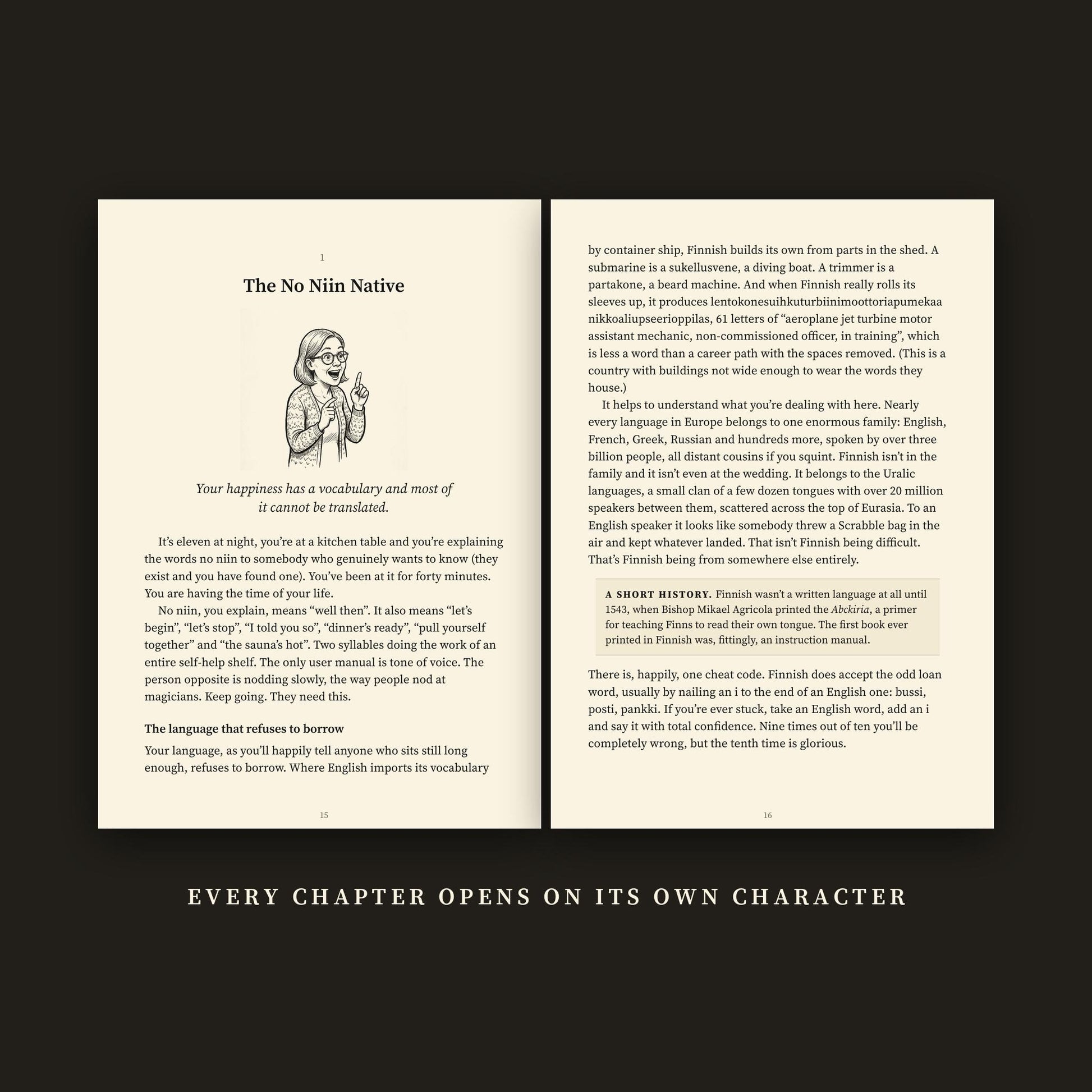 A chapter opening spread from inside the guide