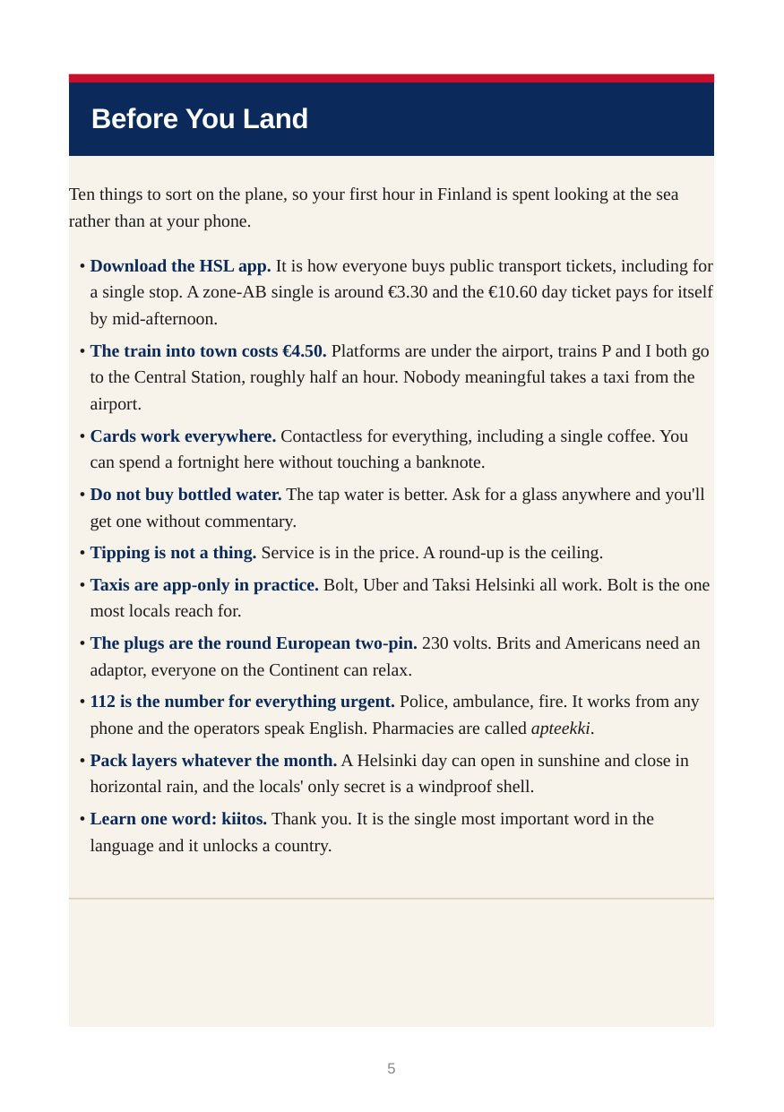 Before You Land — the ten things to sort on the plane