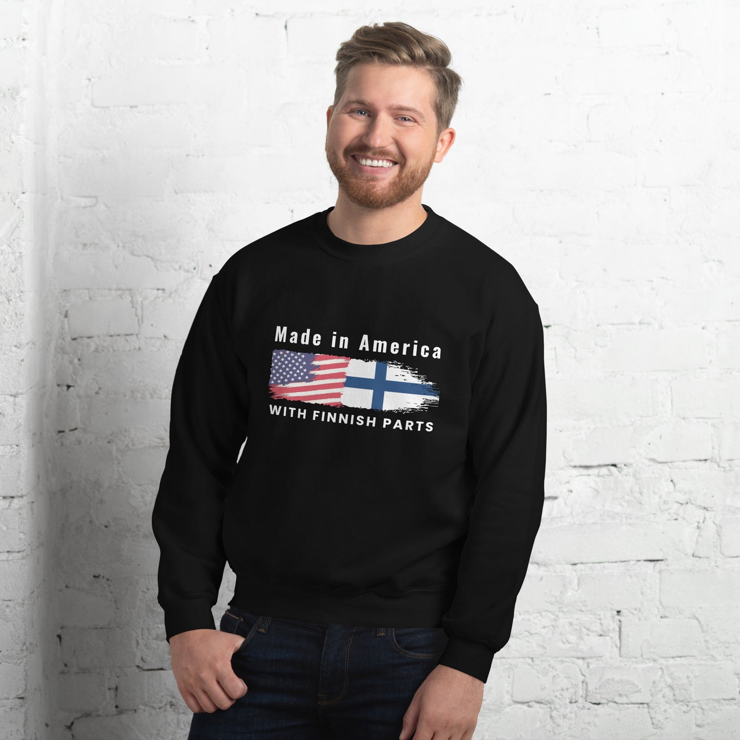 Made in America with Finnish parts Food Sweatshirt - alternate view - Very Finnish Problems