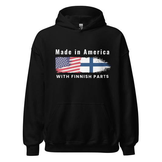 Made in America with Finnsh parts Finnish Hoodie - alternate view - Very Finnish Problems