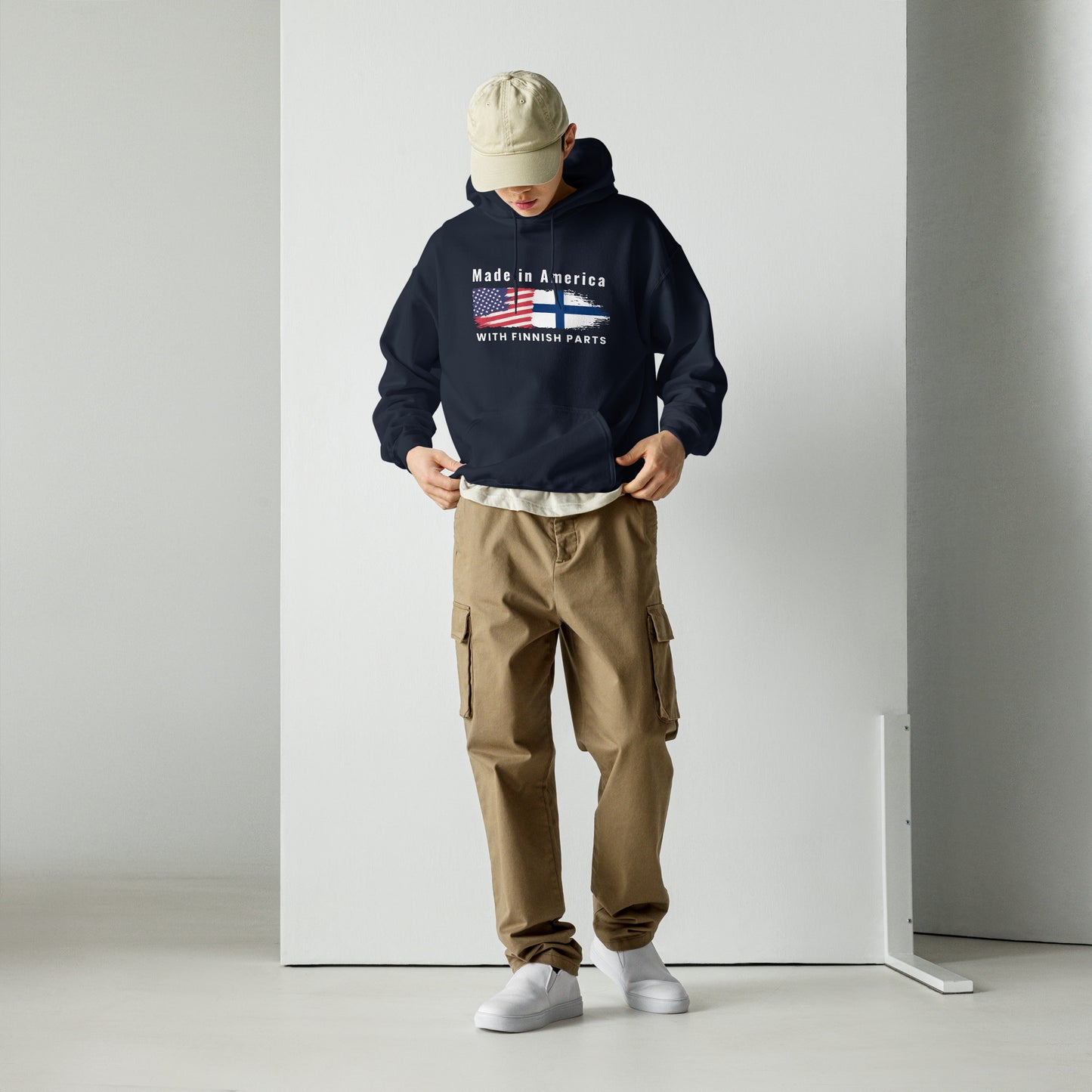 Made in America with Finnsh parts Finnish Hoodie - alternate view - Very Finnish Problems