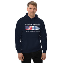 Load image into Gallery viewer, Made in America with Finnsh parts Unisex Hoodie
